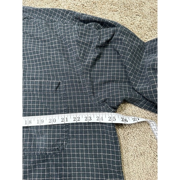 Columbia Mens Flannel Checkered Shirt Size 2XL Long Sleeve Button Up Dark Green - Picture 7 of 8